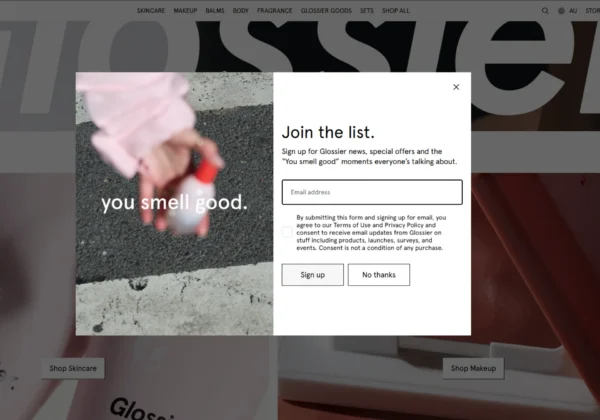P 1097 The Importance of a Welcome Popup